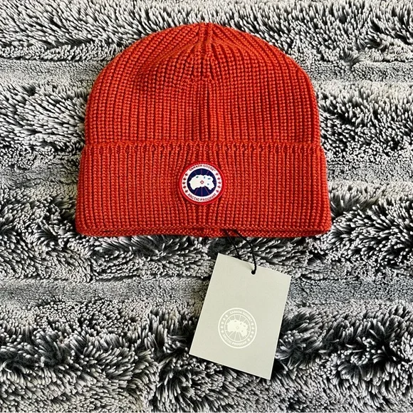 Canada Goose Vibrant Red Beanie Canada Goose Arctic Ribbed-knit Beanie In Red | ModeSens main image 4